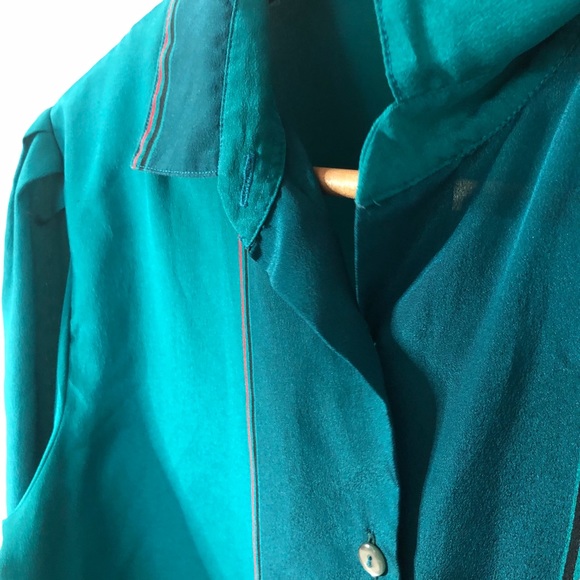 Vintage 70s Serge Nancel Paris Jockey Print Blouse - Picture 4 of 8